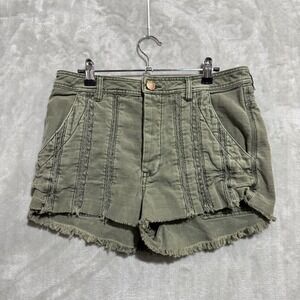 Free People Olive Green Women Shorts